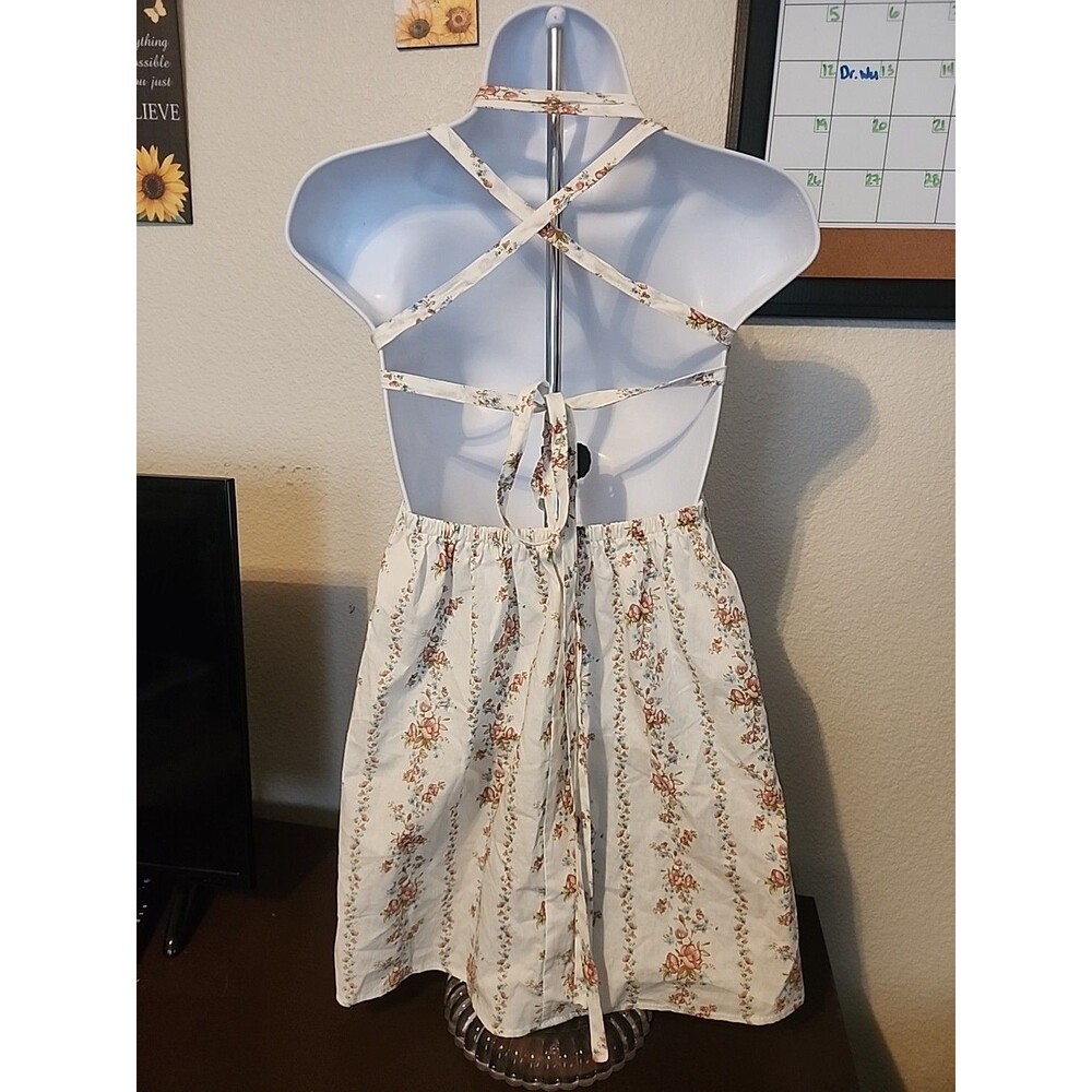 Forever 21 Floral Backless Mini Dress Womens Size M Medium Sleeveless Sun Dress - Picture 4 of 6